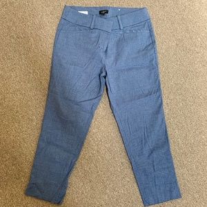LOFT Riveria Blue Cropped Pant (size 4P)